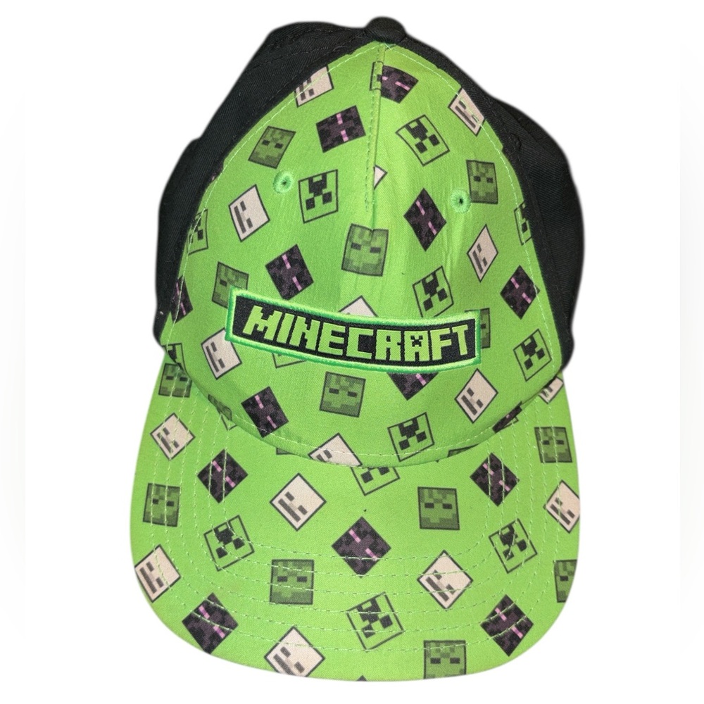 Minecraft Green and Black Cap